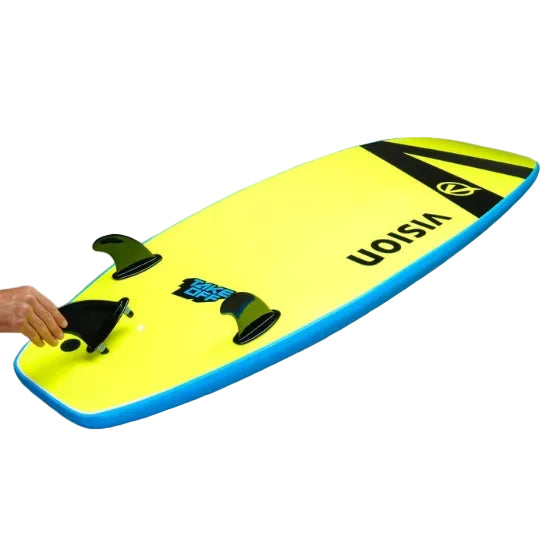Vision TakeOff 8'0 Surfboard - Cyan/Flash Green