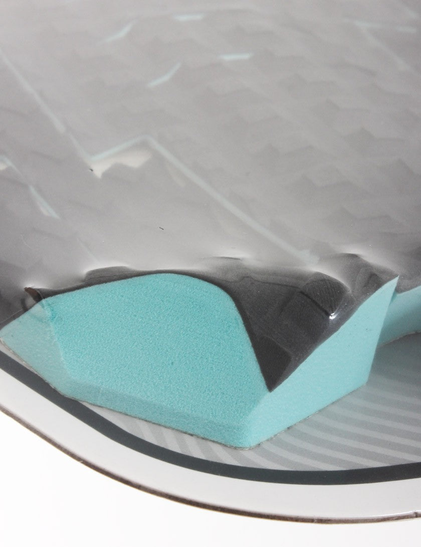 Ocean and Earth Bolt 3 Piece Surfboard Tail Pad Charcoal - One Size - Side View
