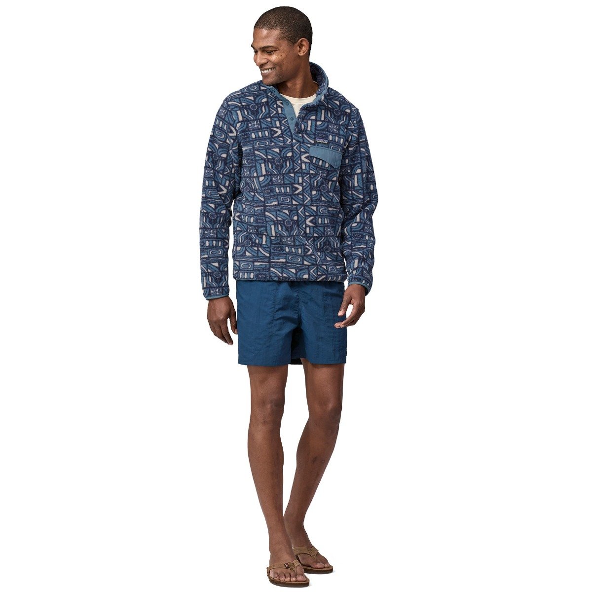 Patagonia Lightweight Synchilla Men's Snap-Tᬨ Fleece Pullover - Navy