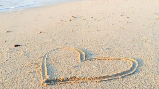 A heart in the sand