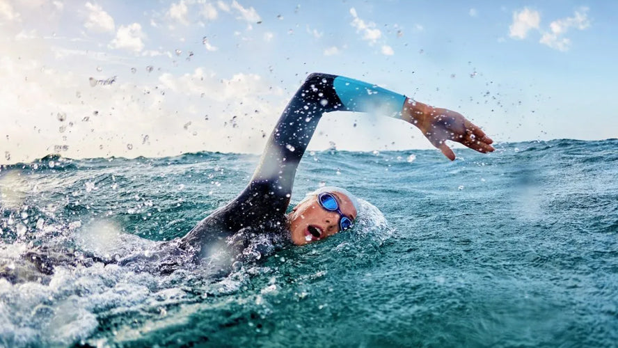 Openwater swimmer in the sea