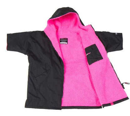 dryrobe advance kids short sleeve pink changing robe