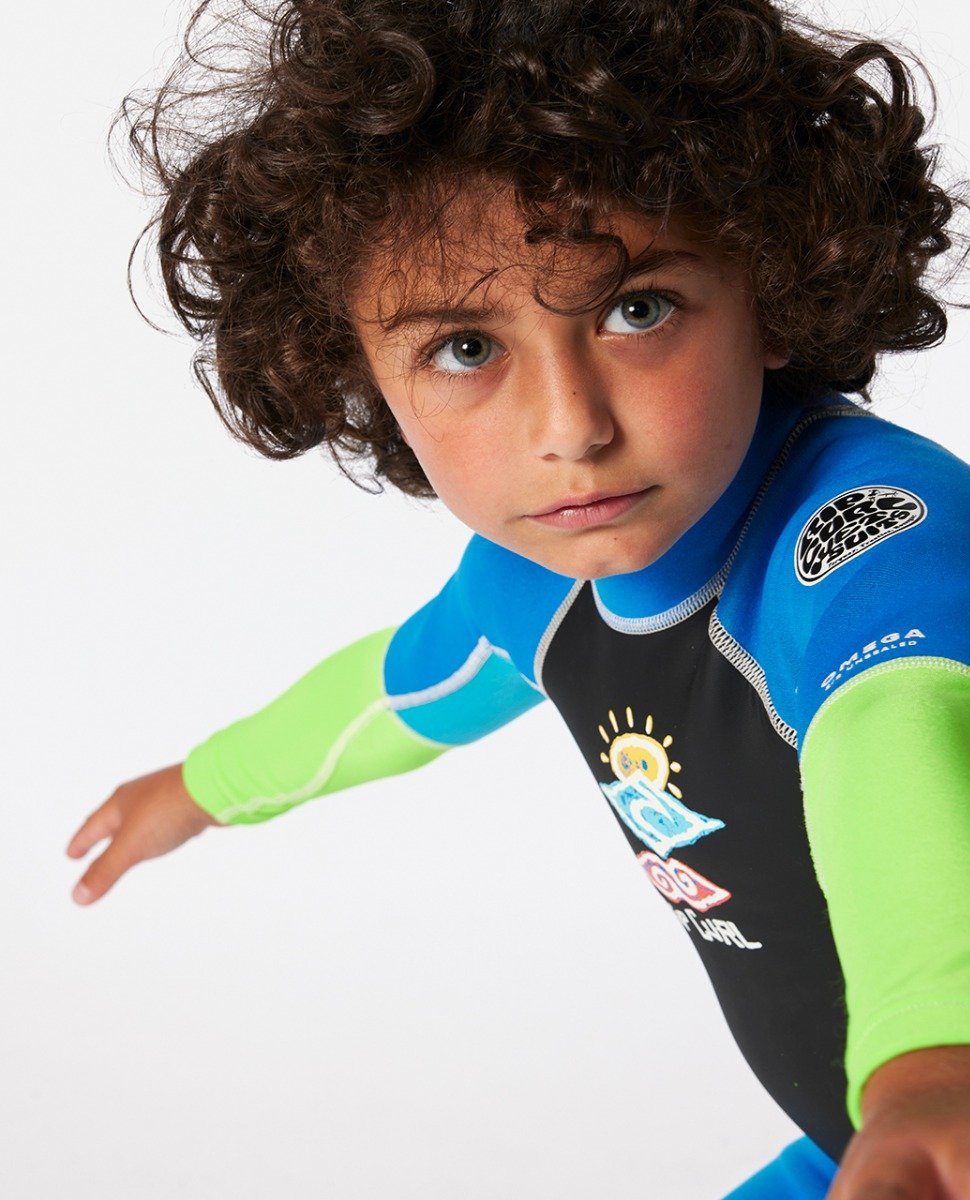 Rip Curl Omega Kids Back Zip Wetsuit - Blue