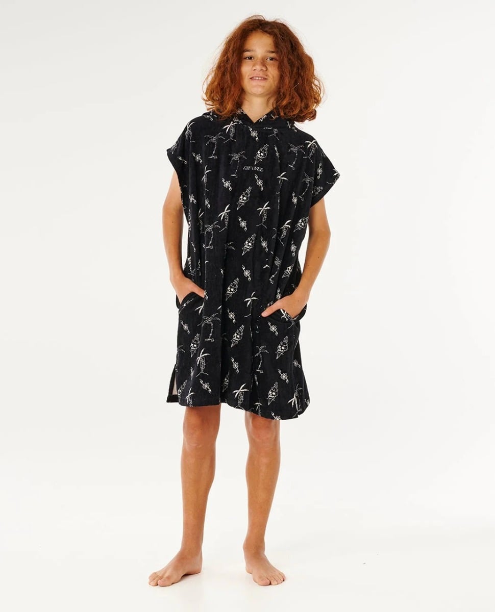 Rip Curl Mixed Hooded Towel - Boy - Black
