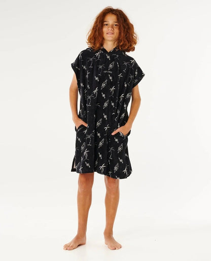 Rip Curl Mixed Hooded Towel - Boy - Black