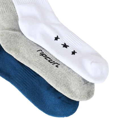 Rip Curl Retro Crew Socks (3-pack) - Grey Heather