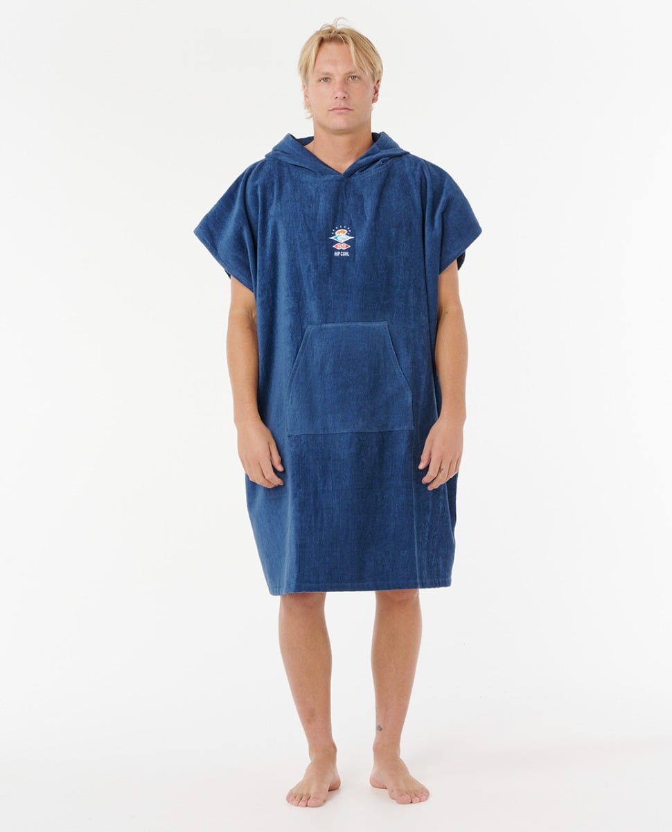 Rip Curl Logo Hooded Changing Towel in Navy