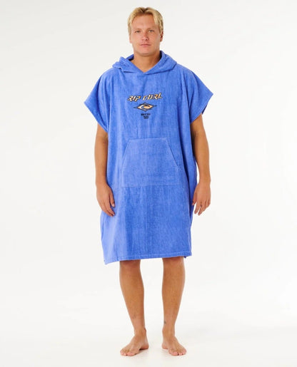 Rip Curl Logo Hooded Towel in Blue Haze