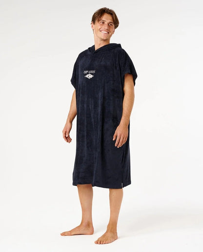 Rip Curl Classic Surf Hooded Towel - Black/Off White
