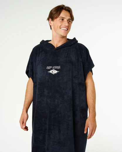Rip Curl Classic Surf Hooded Towel - Black/Off White