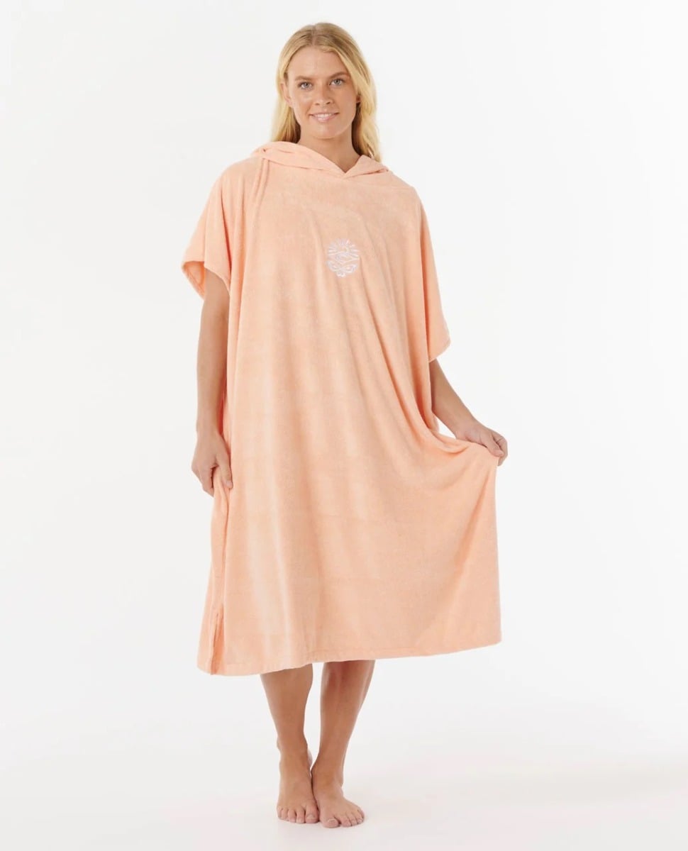 Rip Curl Classic Surf Hooded Towel in Bright Peach