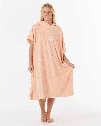 Rip Curl Classic Surf Hooded Towel in Bright Peach