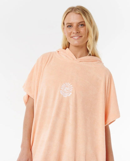 Rip Curl Classic Surf Hooded Towel - Bright Peach