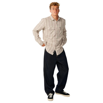 Rip Curl Mens Premium Surf Griffin Flannel Shirt - Stone