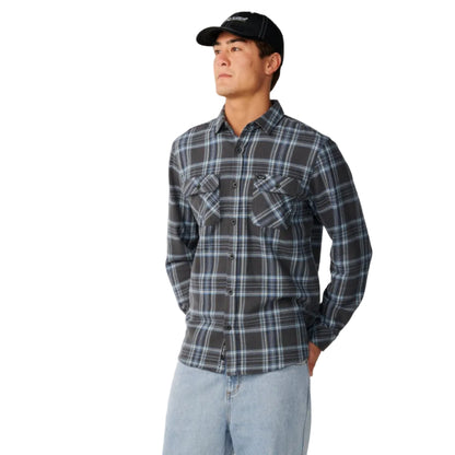 Rip Curl Mens Premium Surf Griffin Flannel Shirt - Washed Black