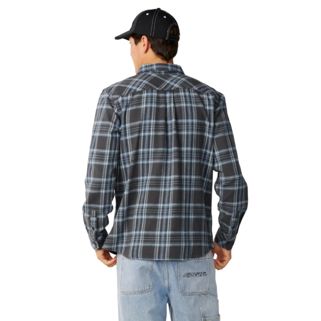 Rip Curl Mens Premium Surf Griffin Flannel Shirt - Washed Black