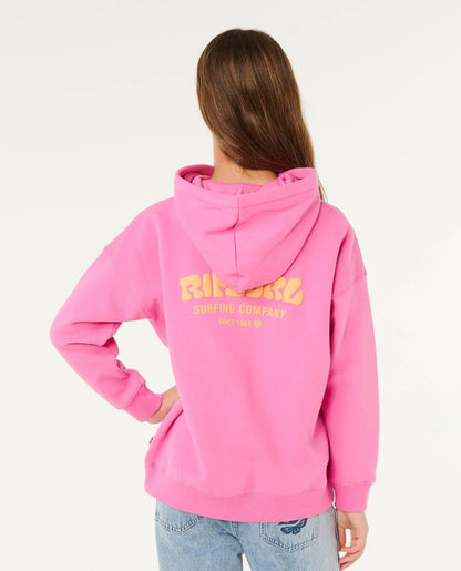 Rip Curl Surf Puff Girls Hoodie - Super Pink