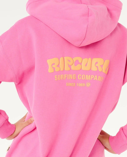 Rip Curl Surf Puff Girls Hoodie - Super Pink