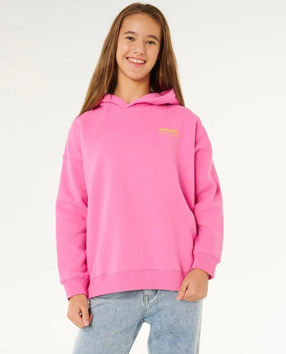 Rip Curl Surf Puff Girls Hoodie in Super Pink