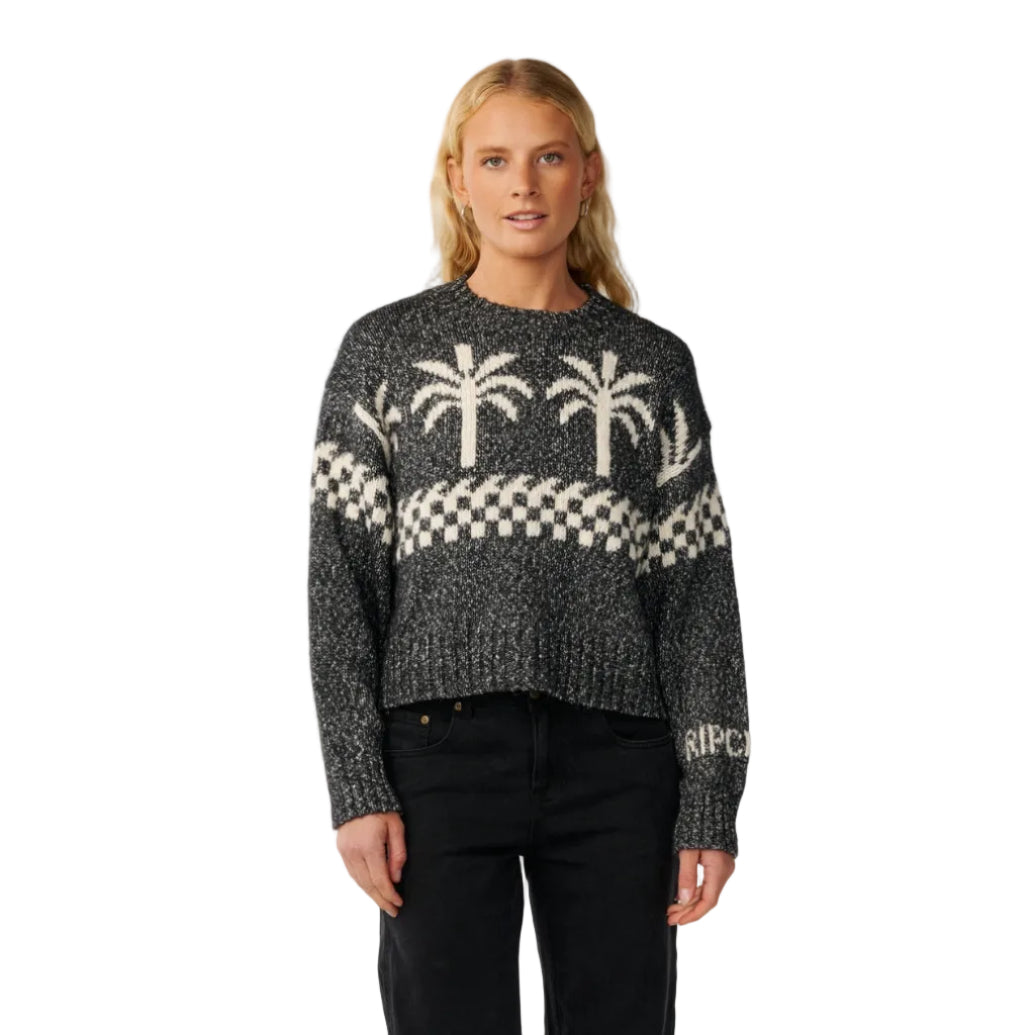 Rip Curl Womens Bossa Nova Neps Crew Jumper - Washed Black