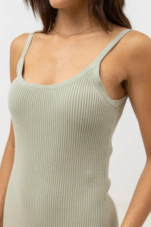 Rhythm Ease Knit Women's Mini Dress - Aloe