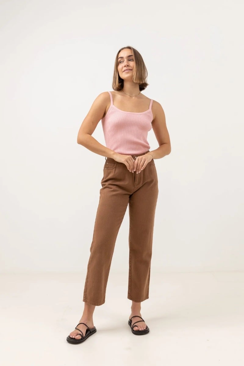 Rhythm Yumi Knit Women's Top - Pink Salt