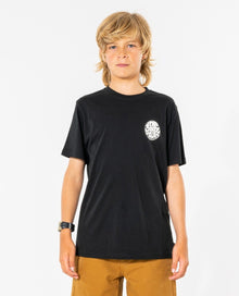 Rip Curl Wetsuit Icon Short Sleeve Kids Tee - Black