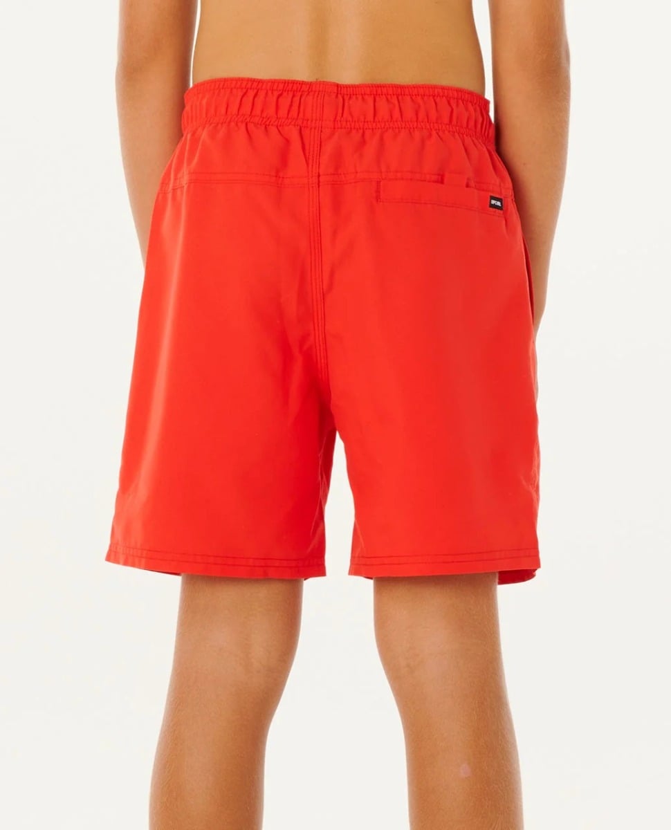 Rip Curl Offset Volley Boys Boardshorts - Red