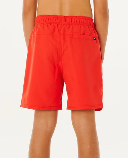Rip Curl Offset Volley Boys Boardshorts - Red