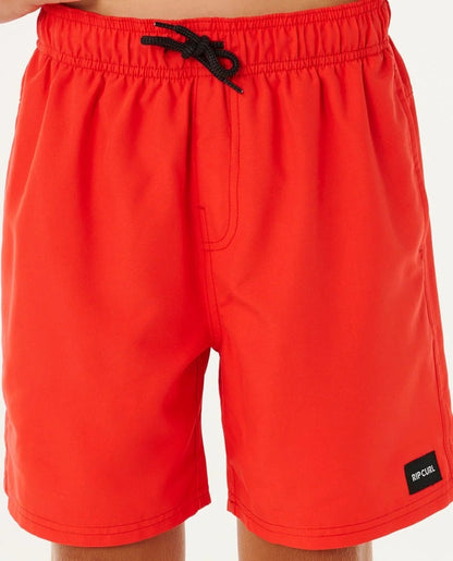 Rip Curl Offset Volley Boys Boardshorts - Red