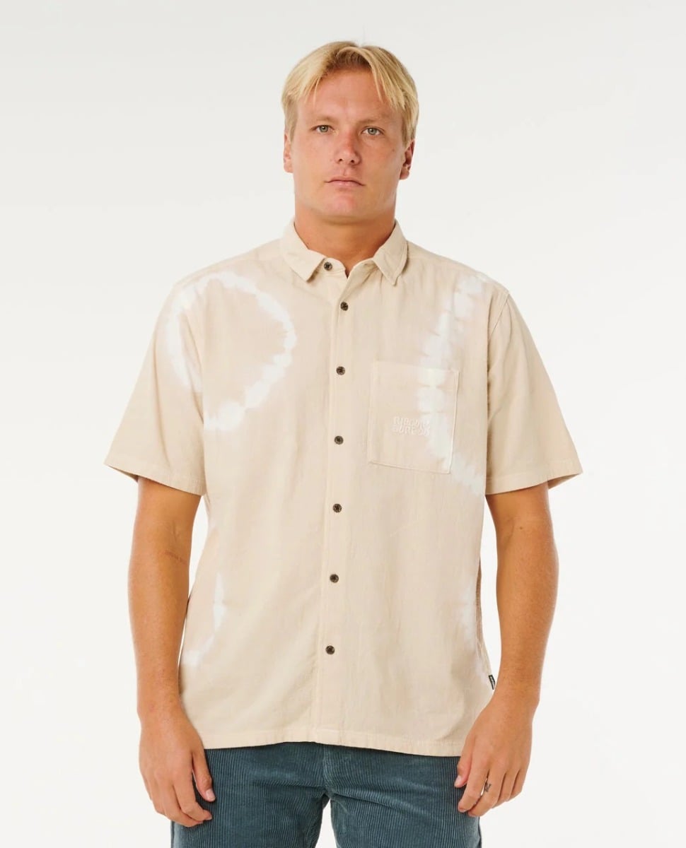 Rip Curl Pacific Rinse Short-Sleeved Shirt in Bone