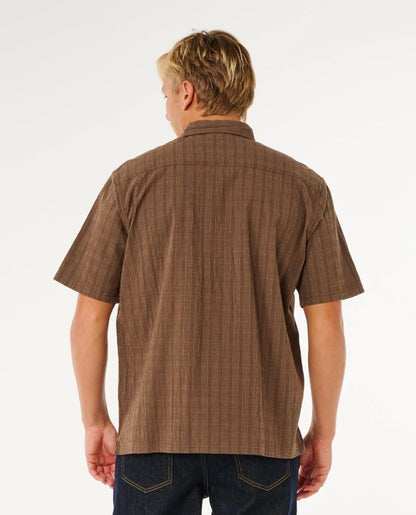 Rip Curl Premium Surf Check S/S Shirt - Coffee