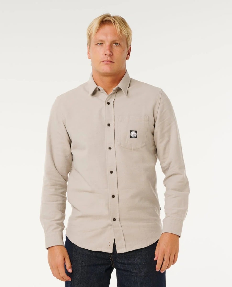 Rip Curl Premium Surf Long-Sleeved Shirt in Stone