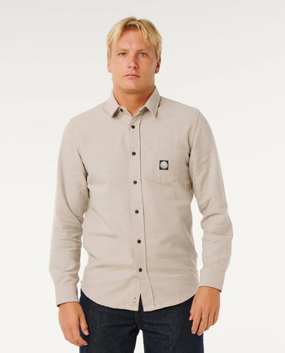 Rip Curl Premium Surf Long-Sleeved Shirt in Stone