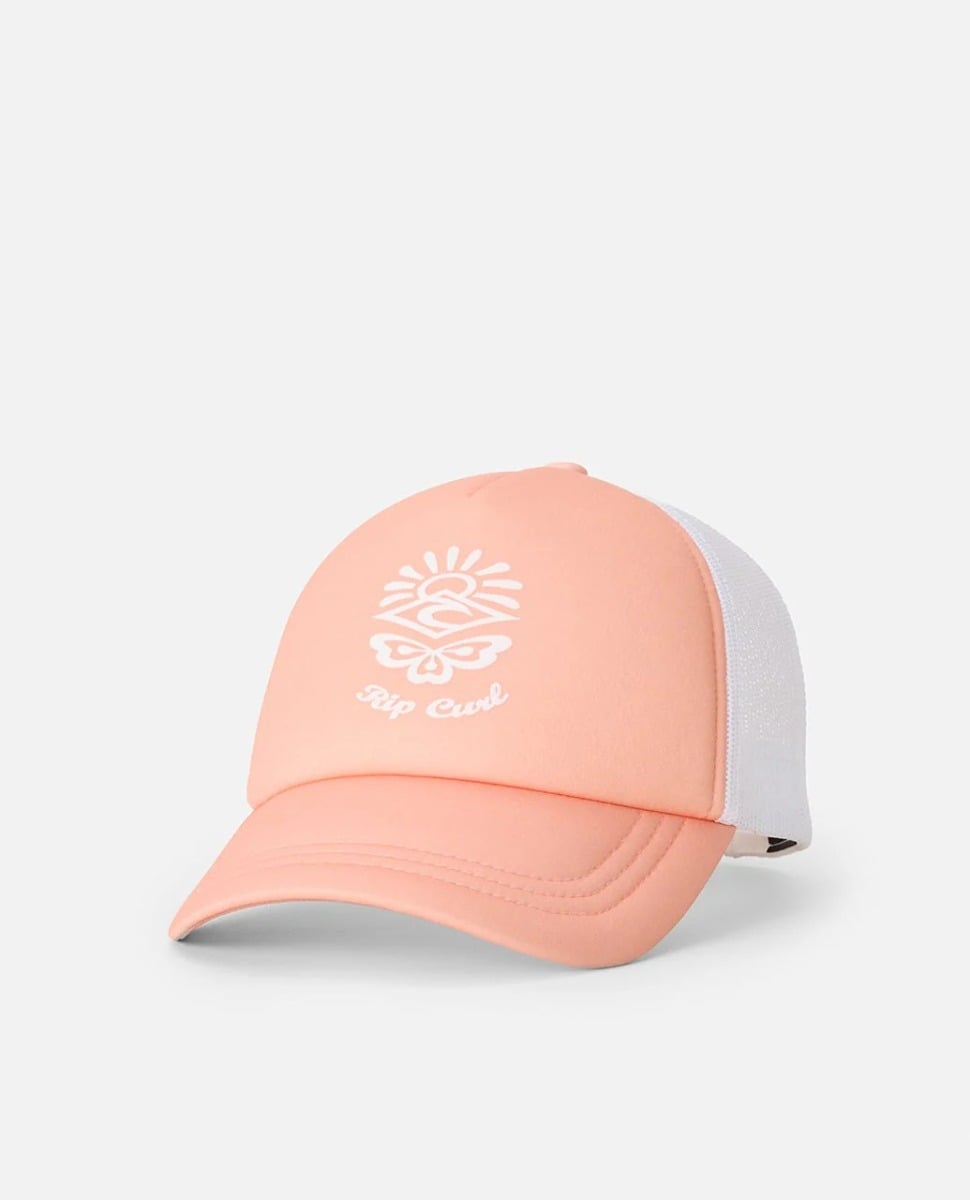 Rip Curl Classic Surf Icon Trucker Cap in Bright Peach