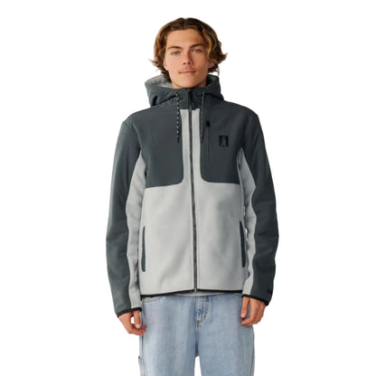 Rip Curl Mens Search Series Panelled Zip Thru Hoodie - Charcoal Grey