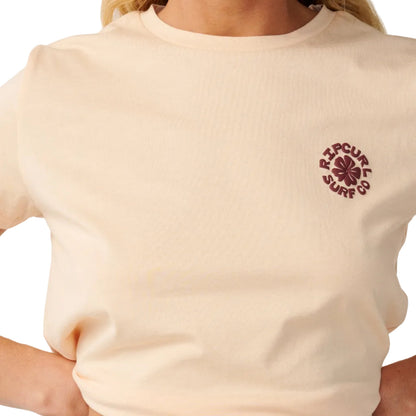 Rip Curl Womens Party Wave Standard Tee - Light Apricot