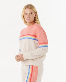 Rip Curl Womens Surf Revival Crew Jumper - Oatmeal Marle