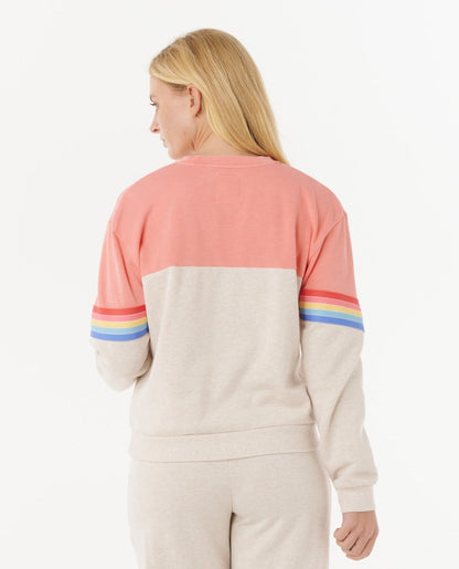 Rip Curl Womens Surf Revival Crew Jumper - Oatmeal Marle