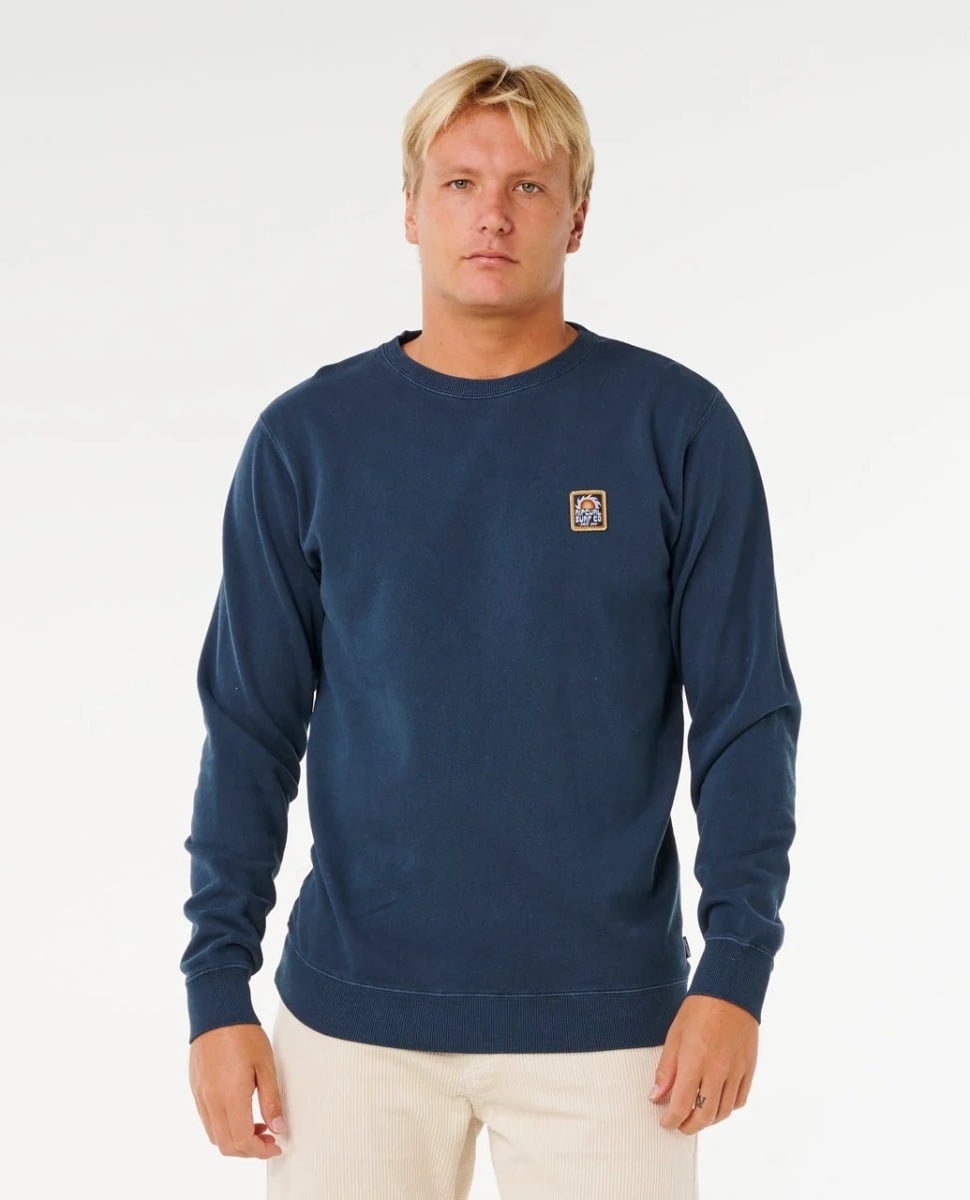 Rip Curl Pacific Rinse Patch Crew Jumper - Dark Navy