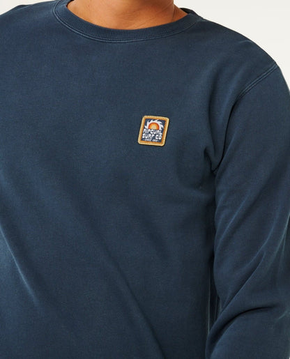 Rip Curl Pacific Rinse Patch Crew Jumper - Dark Navy