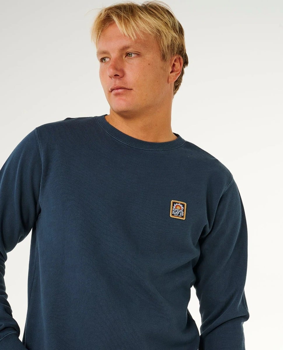 Rip Curl Pacific Rinse Patch Crew Jumper - Dark Navy