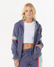 Rip Curl Womens Surf Revival Zip Thru Fleece - Blue