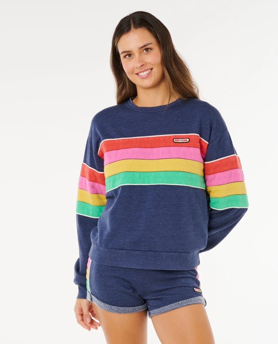 Rip Curl Surf Revival Relaxed Crew Jumper in Dark Navy