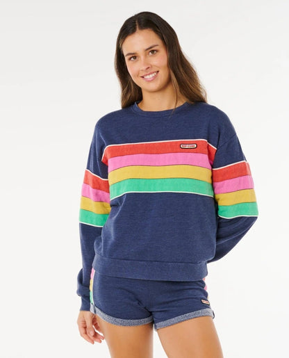 Rip Curl Surf Revival Relaxed Crew Jumper in Dark Navy