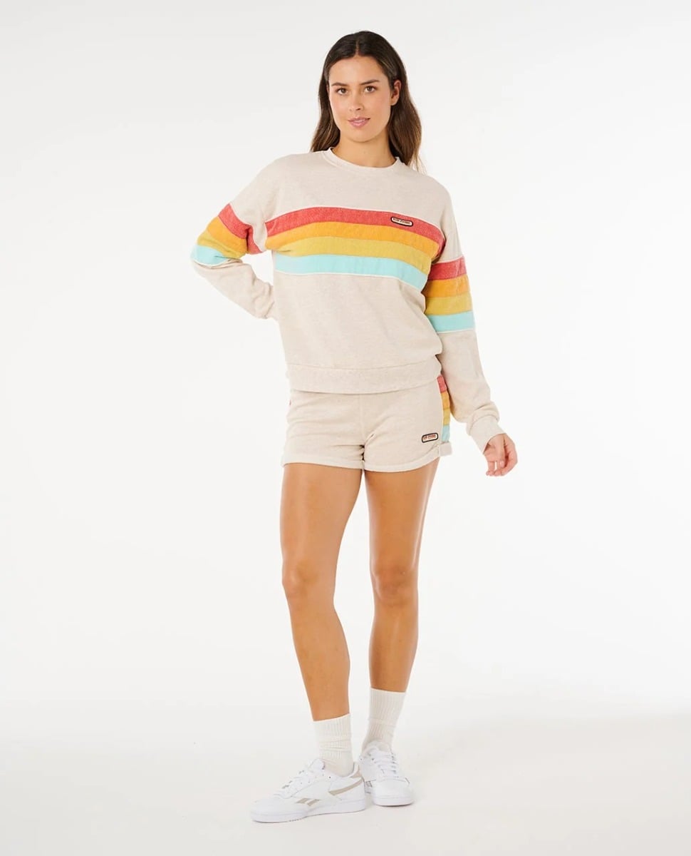 Rip Curl Surf Revival Relaxed Crew Jumper - Oatmeal