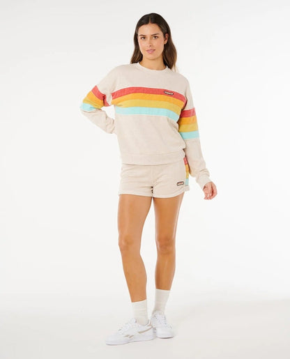 Rip Curl Surf Revival Relaxed Crew Jumper - Oatmeal