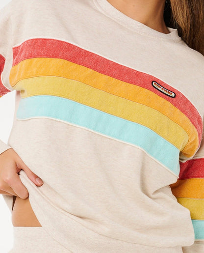 Rip Curl Surf Revival Relaxed Crew Jumper - Oatmeal