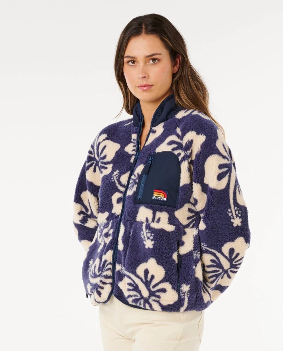 Rip Curl Surfside Standard Zip-Through Polar Fleece - Navy