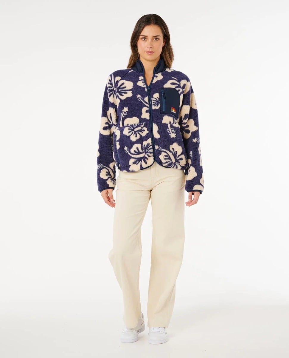 Rip Curl Surfside Standard Zip-Through Polar Fleece - Navy